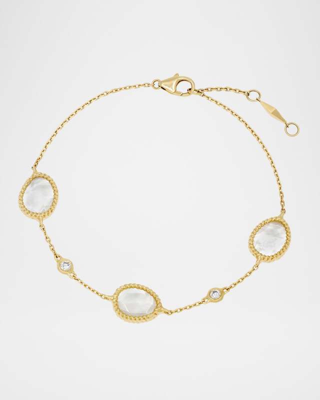 18K Yellow Gold Nina Marinar Diamond and MOP Bracelet